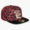 Hellstar Cheetah Print Snapback Hat Red