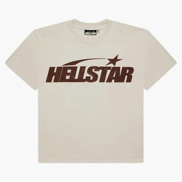 Hellstar Classic T-shirt (gel Print) White/brown