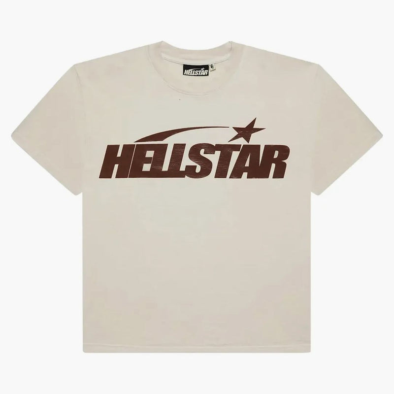 Hellstar Classic T-shirt (gel Print) White/brown