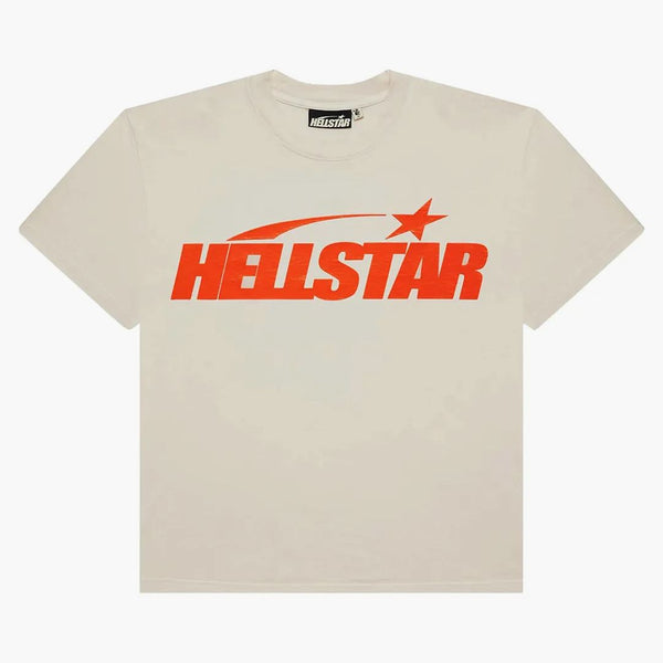 Hellstar Classic T-shirt (gel Print) White/orange