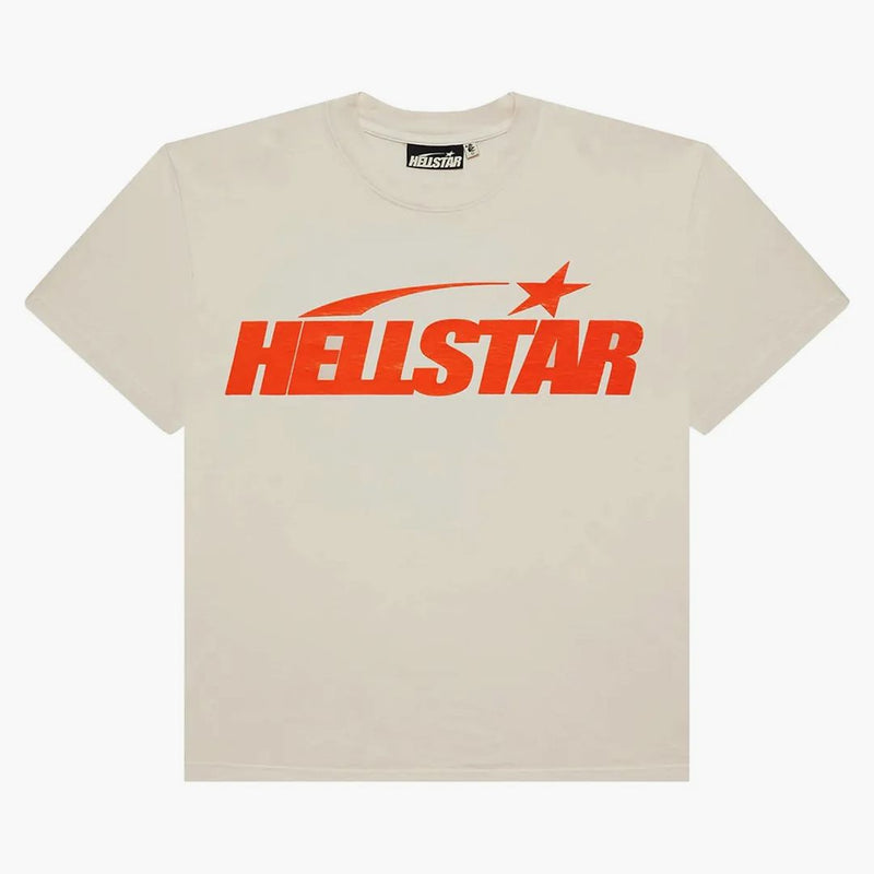 Hellstar Classic T-shirt (gel Print) White/orange