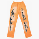 Hellstar Fire Orange Flare Bottom Sweatpants Orange Dye