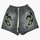 Hellstar Future Flame Shorts Grey/green
