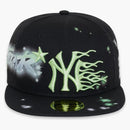 Hellstar Ny Snapback Graffiti Hat Black/neon