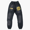 Hellstar No Guts No Glory Closed Elastic Bottom Sweatpants Midnight Dye Black