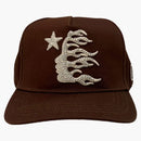 Hellstar Og Logo Rhinestone Cap Brown