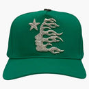 Hellstar Og Logo Rhinestone Cap Green