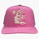Hellstar Og Logo Rhinestone Snapback Hat Pink
