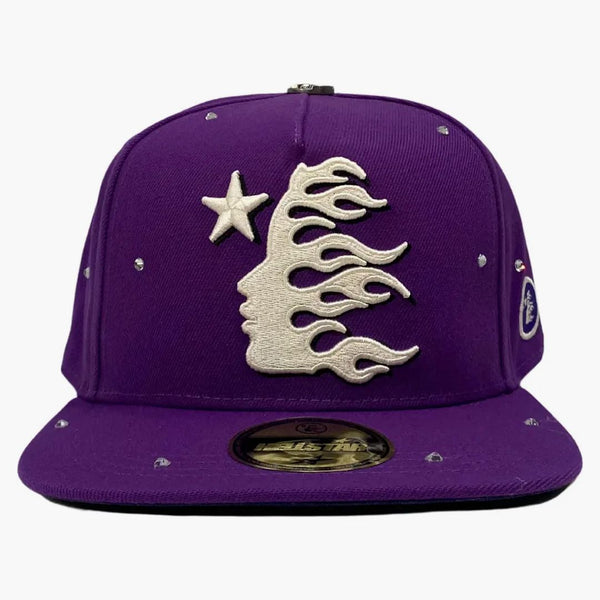Hellstar Og Logo Rhinestones 59fifty Fitted Hat Purple