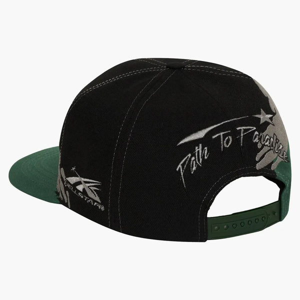 Hellstar Paintbrush Snapback Hat Black/green