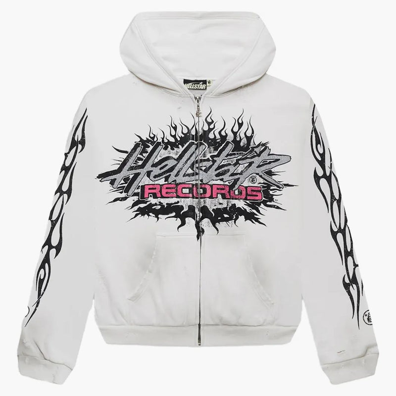 Hellstar Records Glitter Zip-up White