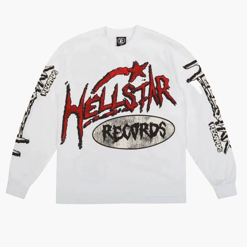 Hellstar Records Longsleeve Vintage White