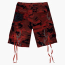 Hellstar Studded Cargo Shorts Red