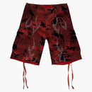 Hellstar Studded Cargo Shorts Red