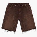 Hellstar Studded Denim Shorts Brown