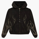 Hellstar Studded Flame Zip-up Black