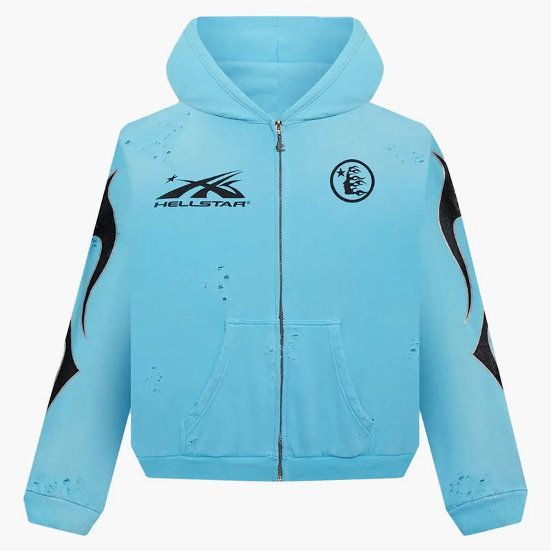Hellstar Studios Zip Hoodie Blue