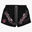 Hellstar Waxed Nylon Athletic Shorts Black