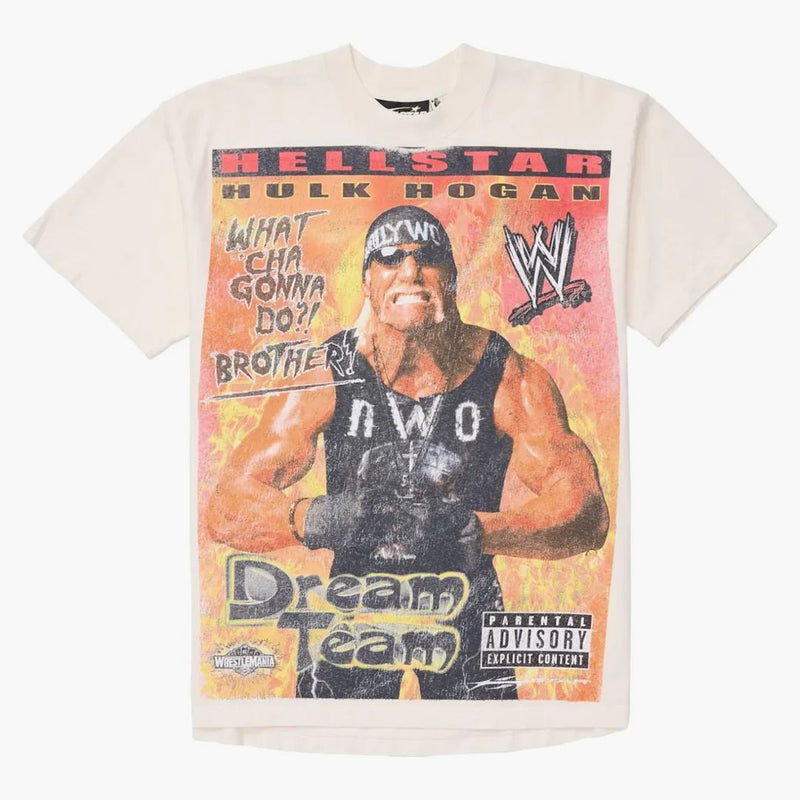 Hellstar Wrestlemania Hulk Hogan T-Shirt Cream White