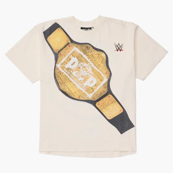 Hellstar Wrestlemania P2p Heavyweight Championship T-shirt Cream White