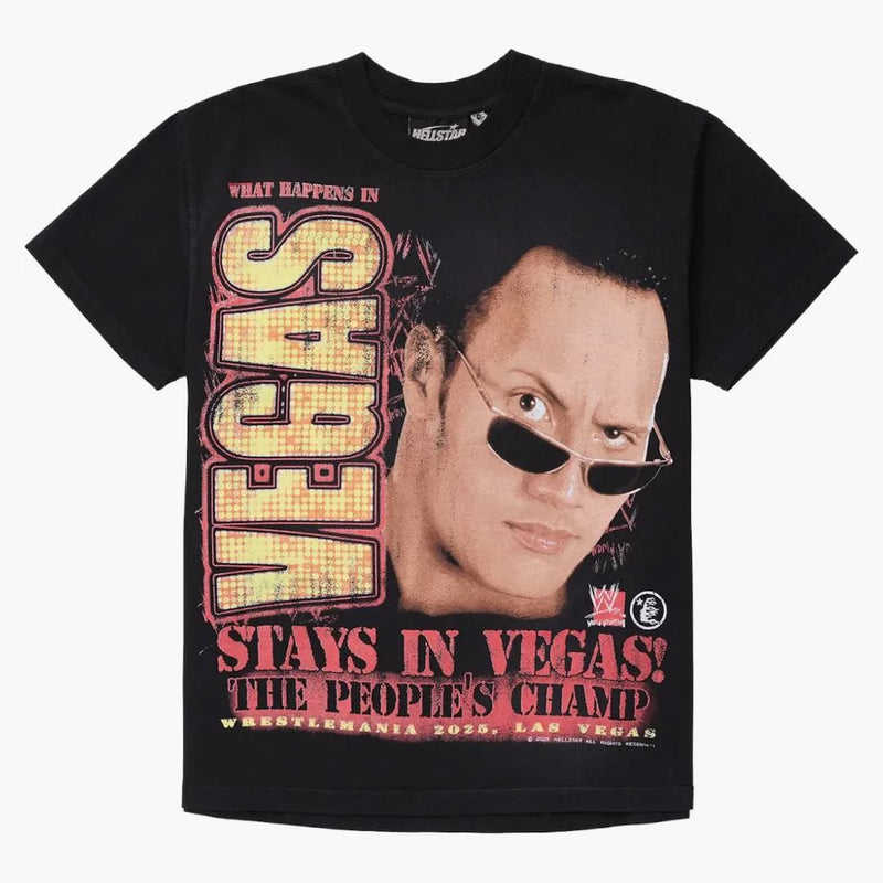 Hellstar Wrestlemania The Rock T-Shirt Black