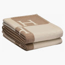 Hermes Avalon Baby Blanket Noisette Moyen/Blanc
