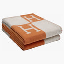 Hermes Avalon lancia coperta Ecru/Potiron