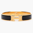 Bracciale Hermes stretto clic clac h smalto gm nero