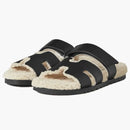 Hermes Chypre Noir/ecru Calfskin Wool (men's)