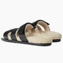 Hermes Chypre Noir/ecru Calfskin Wool (men's)