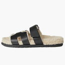 Hermes Chypre Noir/ecru Calfskin Wool (men's)