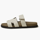 Hermes Chypre Sandal Beige Glaise Vert Toundra Grained Leather (M)