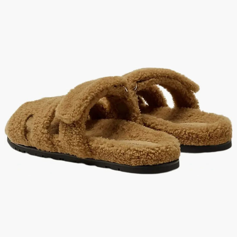 Hermes Chypre Sandal Beige Gobi Woolskin (M)