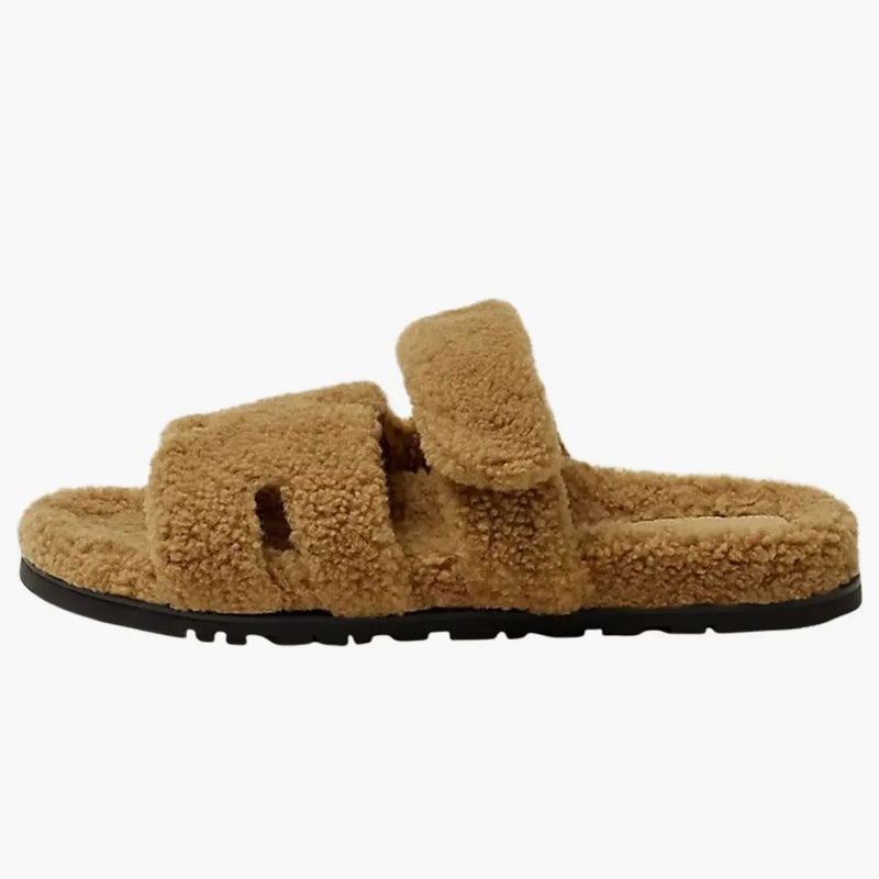 Hermes Chypre Sandal Beige Gobi Woolskin (M)