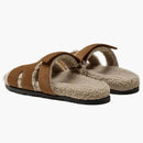 Hermes Chypre Sandal Brun Fume Suede Woolskin (M)