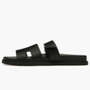 Hermes Chypre Sandal Noir Calfskin Leather (M)