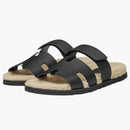 Hermes Chypre Sandal Nero in pelle di lana di lana (M)