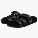 Hermes Chypre Sandal Noir Leather Woolskin (Women's)