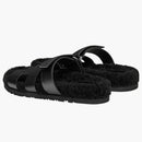 Hermes Chypre Sandal Noir Leather Woolskin (Women's)