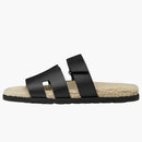 Hermes Chypre Sandal Nero in pelle di lana di lana (M)