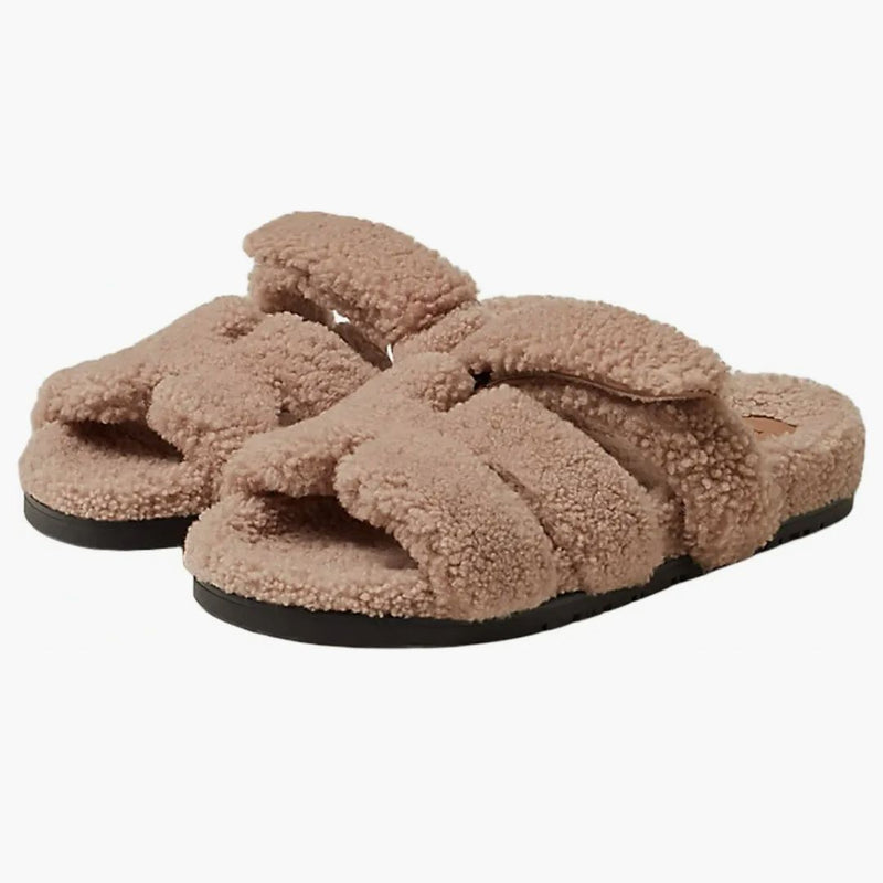 Hermes Chypre sandál růžová vlněná vlněná (dámská)