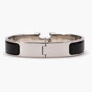 Hermes Clic H Bracelet Palladium-Tone PM Noir