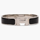 Hermes Clic H Bracelet Palladium-Tone PM Noir