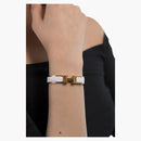 Hermes Clic Clac h enamel Narrow PM Gold/White