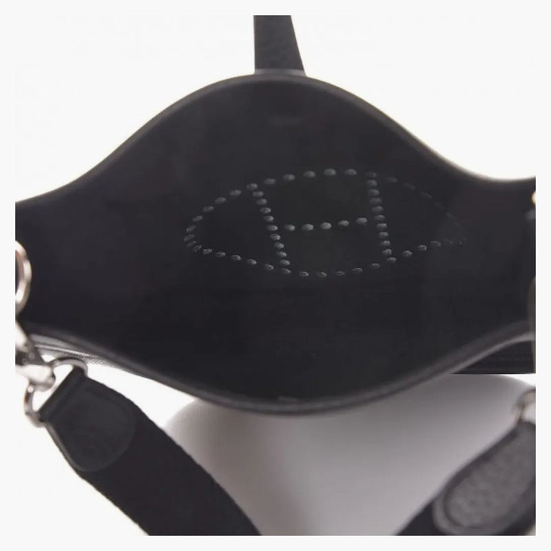 Hermes Evelyne Taurillon Clemence Amadone popruh Palladium tpm noir