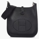 Hermes Evelyne Taurillon Clemence Amazone Strap Palladium TPM Noir