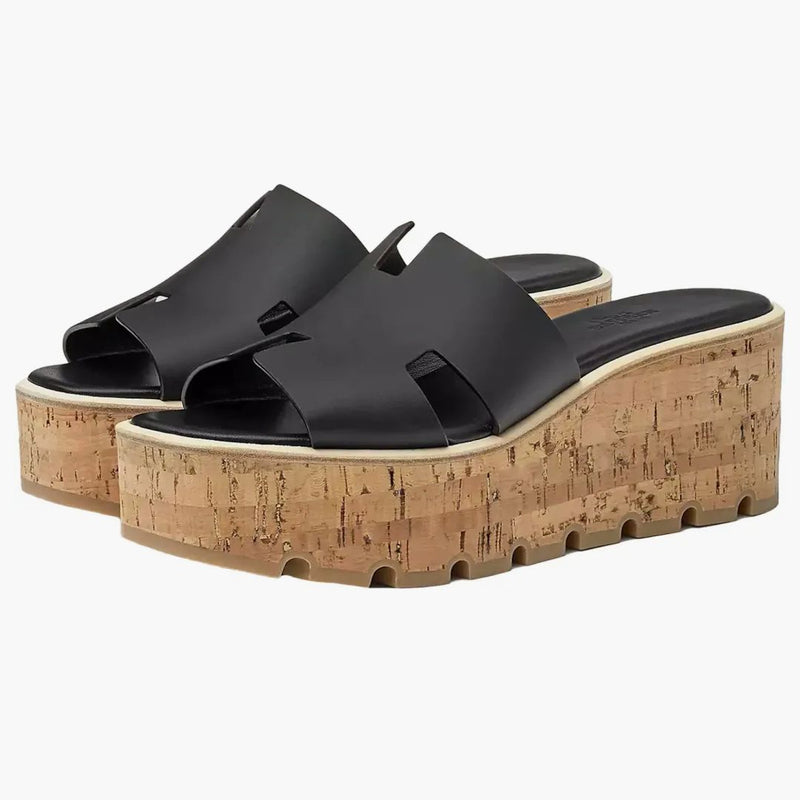 Hermes eze 30 sandální noir