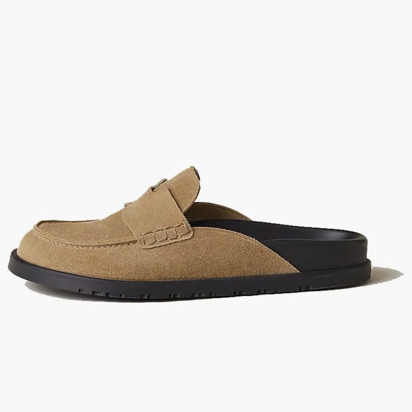 Hermes Go Mule Beige Argile Suede Calkskin (Men's)