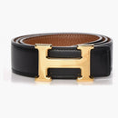 Hermes H Belt Box/Togo 32mm Noir/Gold