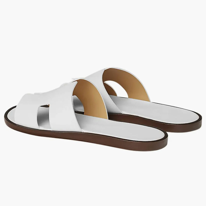 Hermes Izmir Sandal Blanc hladká telecí kůže